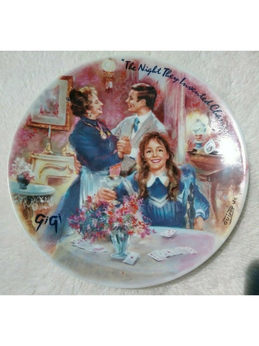 Gigi The Night They Invented Champagne Collectible Wall Art Display Plate 8.5"